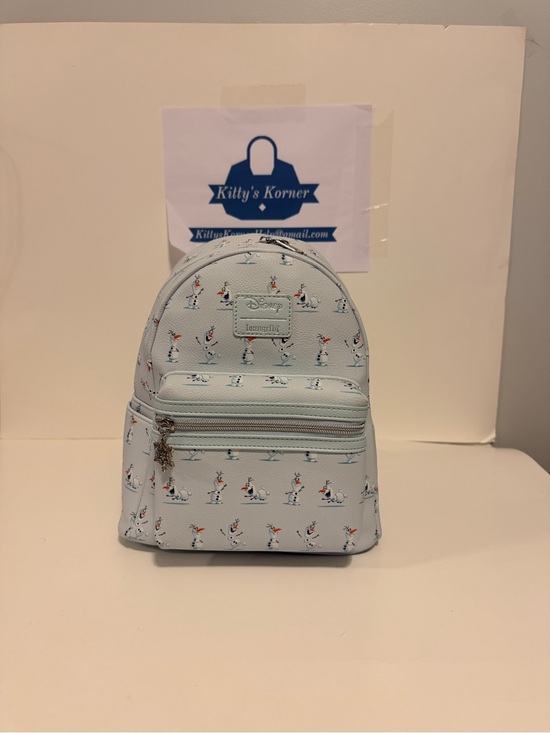 Disney Handbags - Disney Loungefly Frozen Olaf Backpack -Print in Light Blue